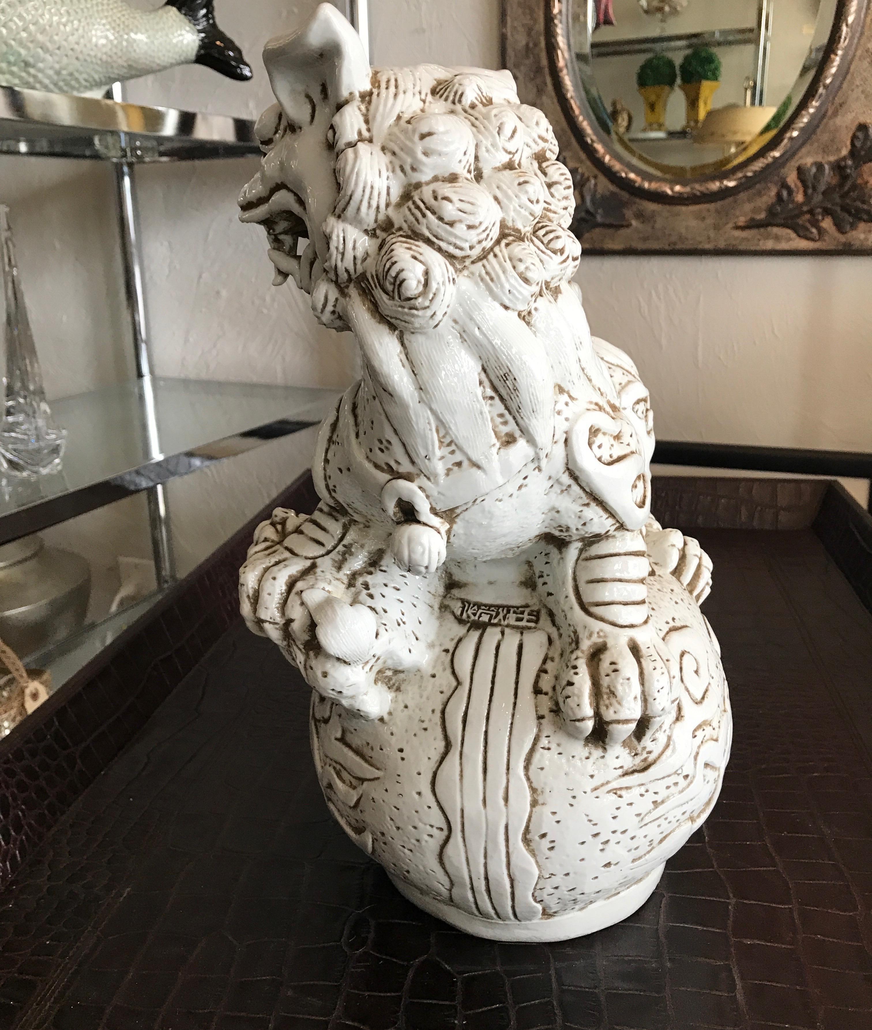Pair of Blanc de Chine Chinese Foo Dogs 1