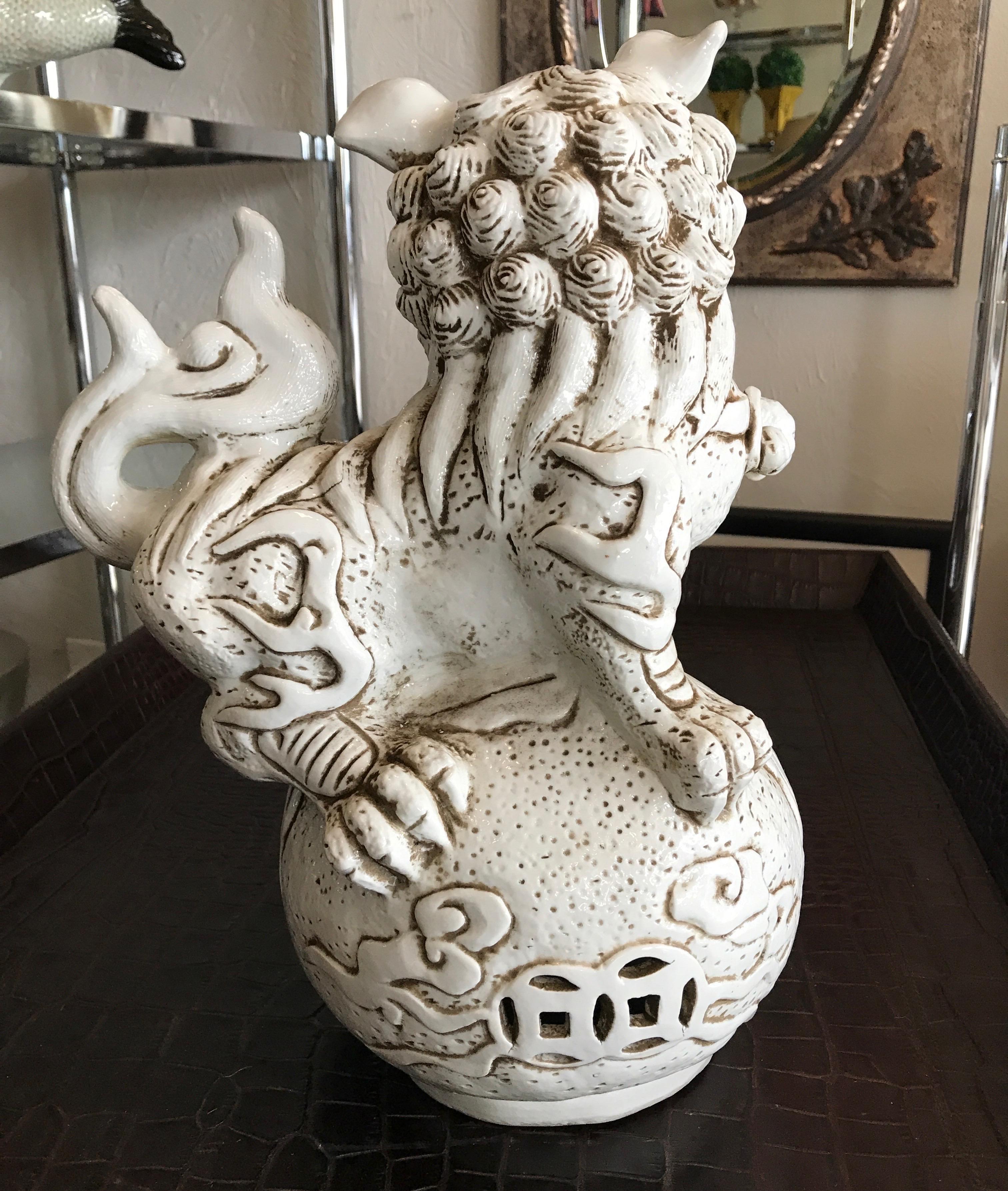 Pair of Blanc de Chine Chinese Foo Dogs 2