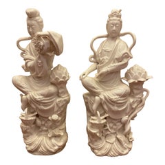 Pair of Blanc de Chine Figures