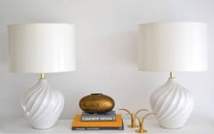 Pair of Blanc De Chine Jar Form Table Lamps