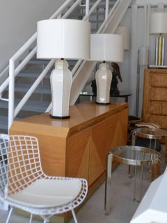 Pair of Blanc de Chine Jar Form Table Lamps