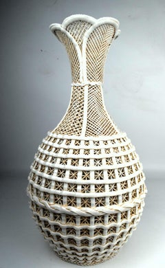 Pair of Blanc de Chinese Dehua kiln Porcelain Vases, early Republic Period