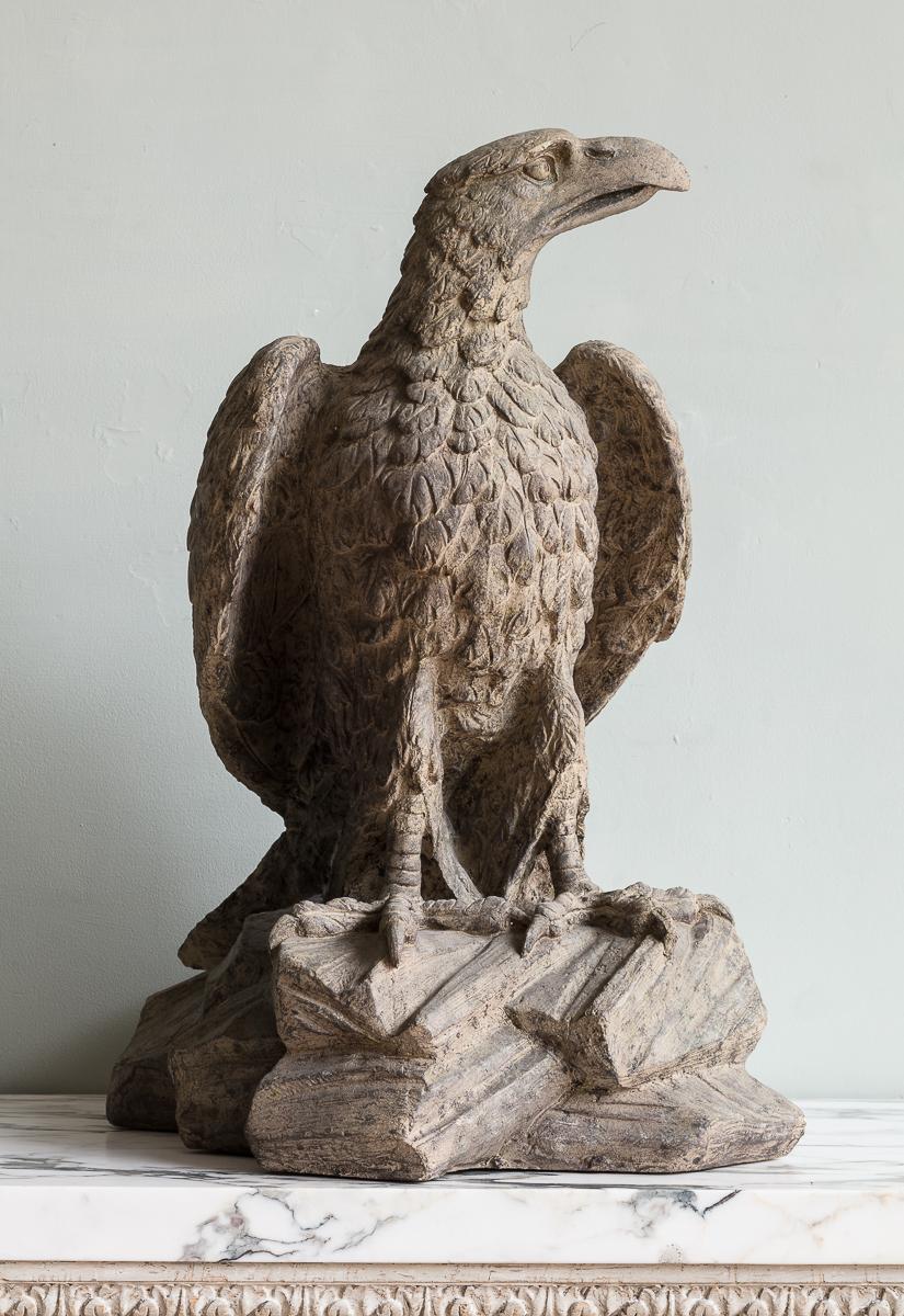 Pair of Blanchard Terracotta Eagles, Stamped, 19th Century In Good Condition In London, GB