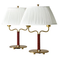 Pair of Blass Table Lamps by Josef Frank, Svenskt Tenn, Sweden, 1950s