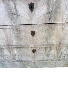 Pair Of Bleached Carlo X Chest Of Drawers With Walnut Flame Veneer