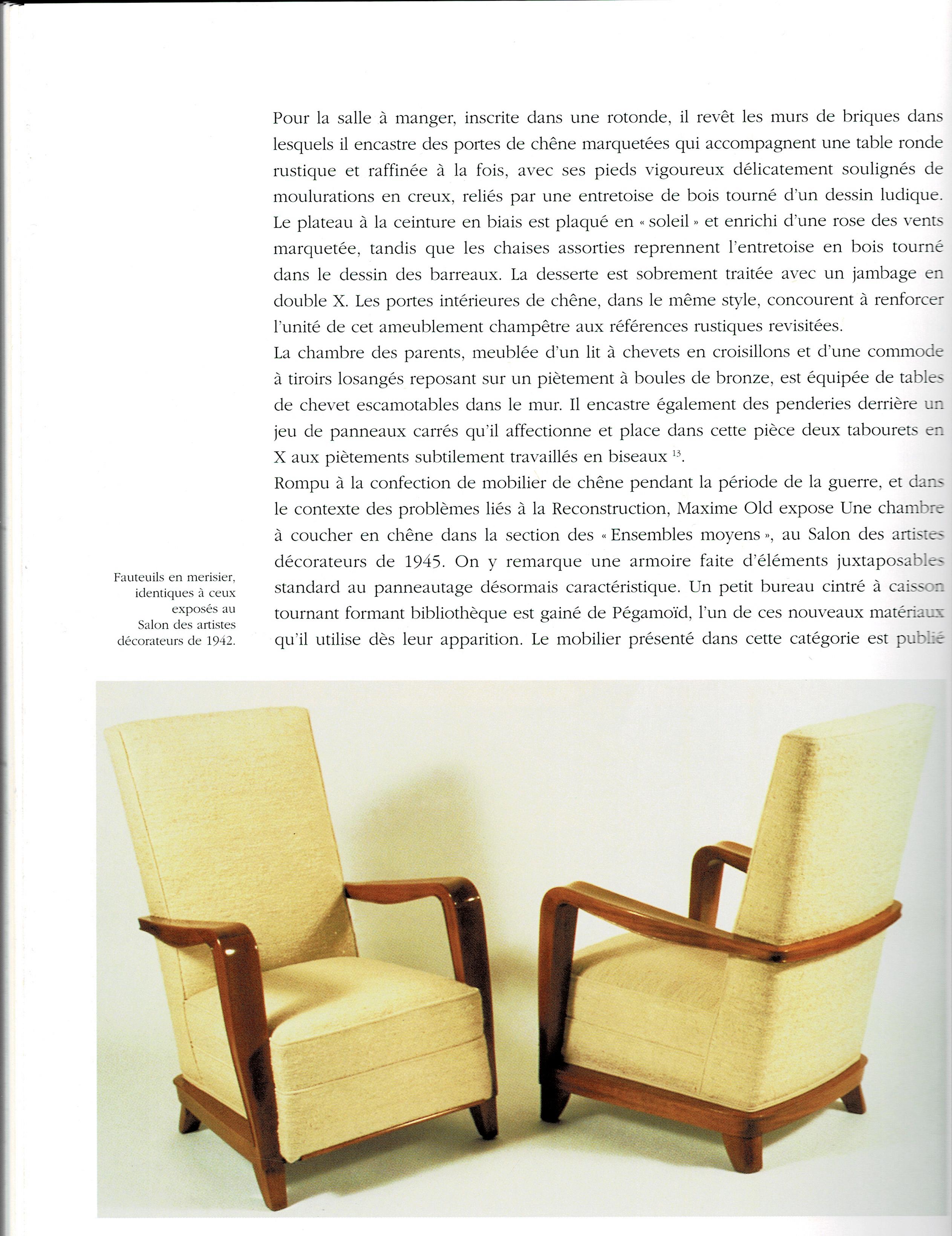 Ein Paar gepolsterte Sessel aus gebleichtem Mahagoni nach einem Modell von Maxime alt. im Angebot 15