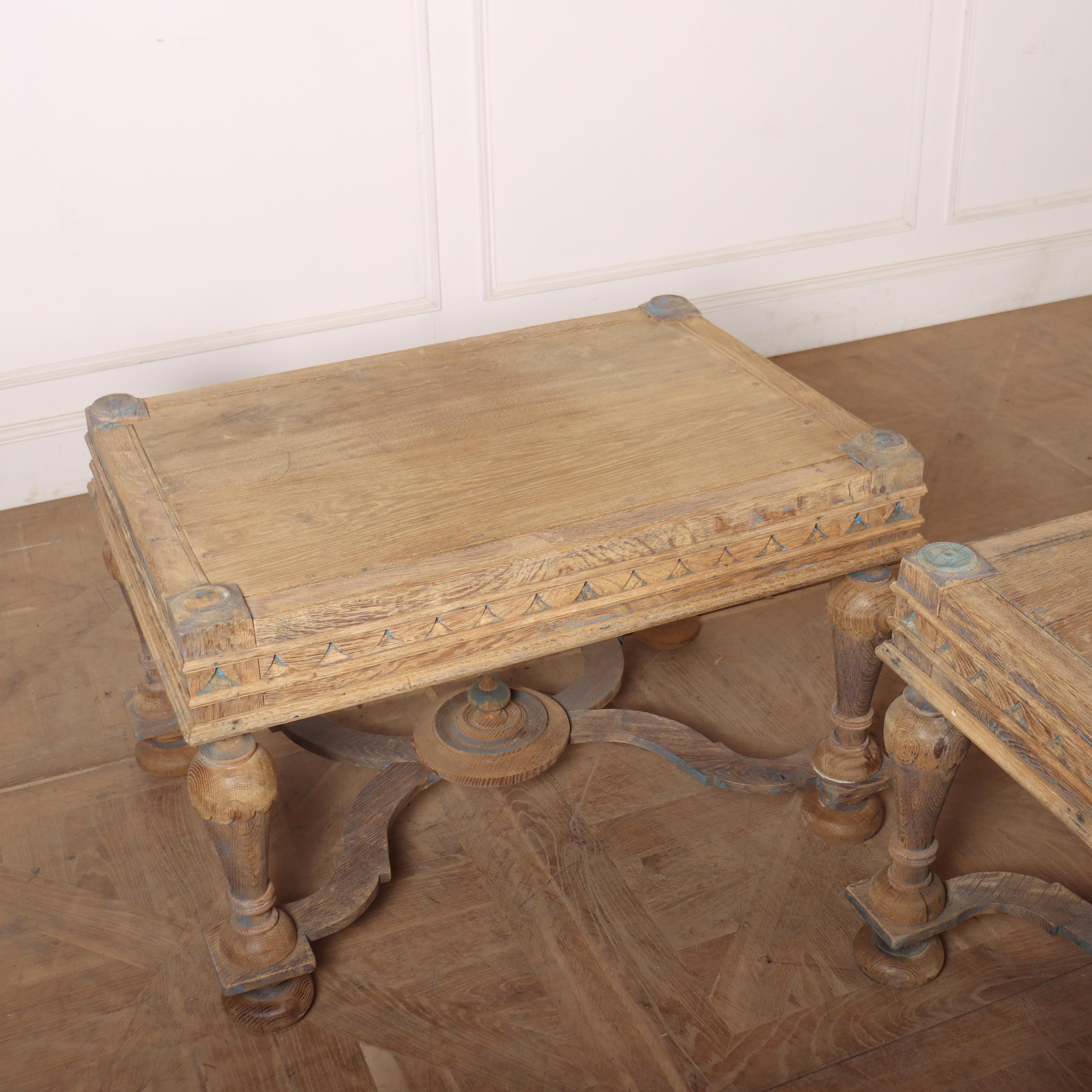 Pair of Bleached Oak Lamp Tables For Sale 1