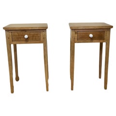 Vintage  Pair of Bleached Oak Mid Century Bedside Tables 