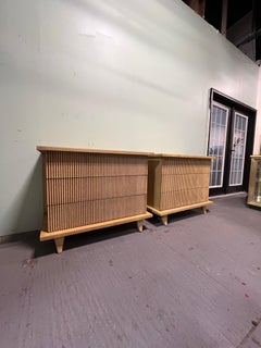 Pair of American of Martinsville Dressers Bleached Philippine Mahogany