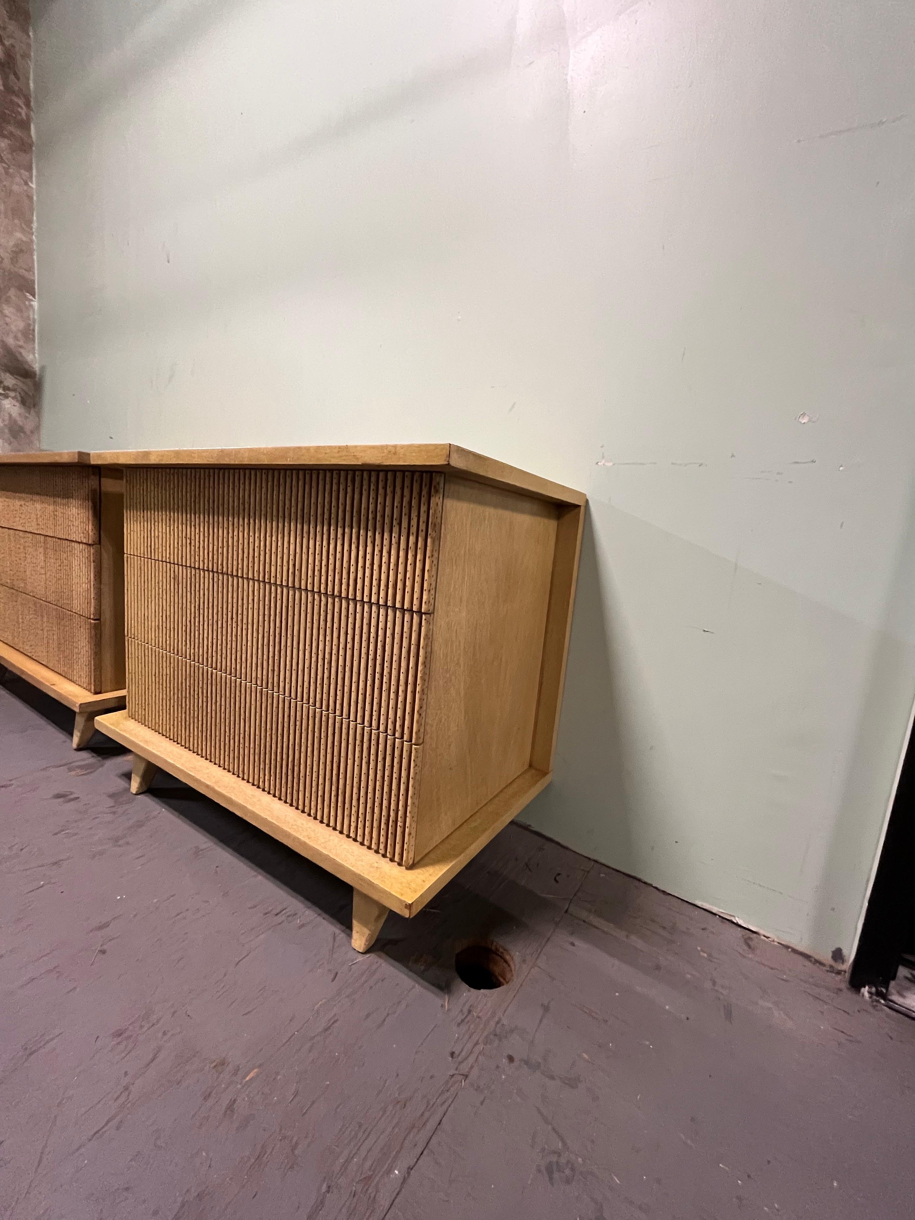 20th Century Pair of American of Martinsville Dressers Bleached Philippine Mahogany For Sale