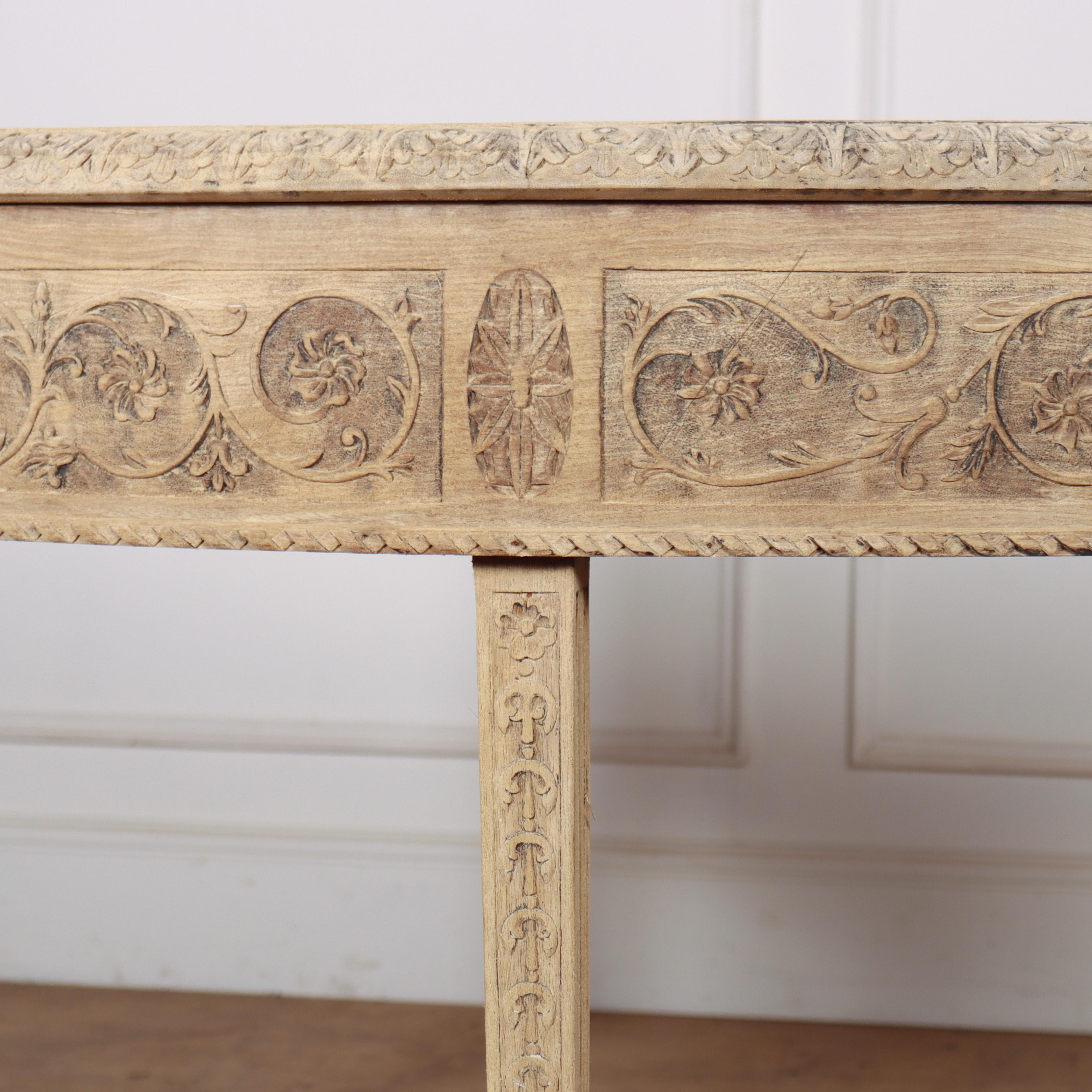Victorian Pair of Bleached Walnut Console Tables For Sale