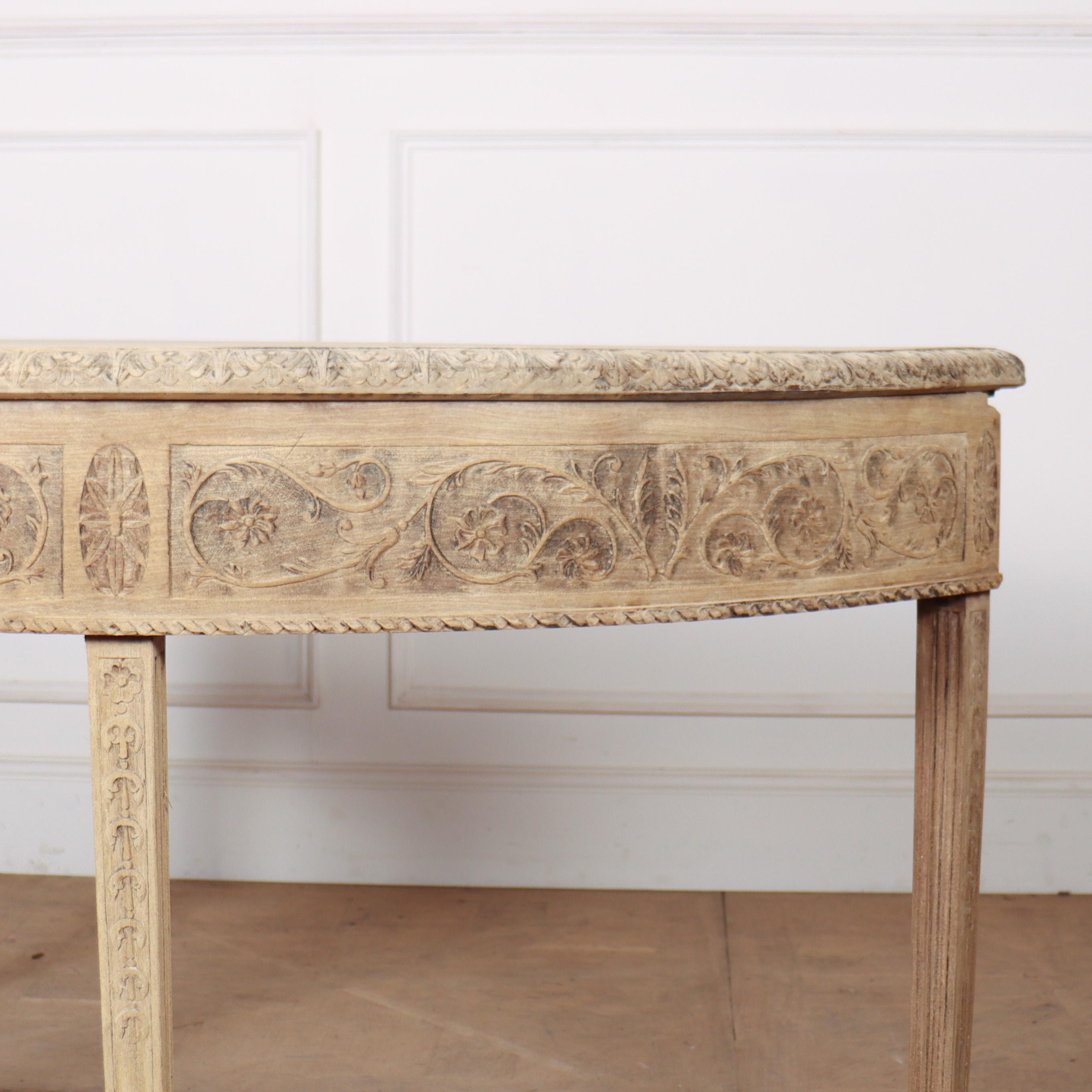 English Pair of Bleached Walnut Console Tables For Sale