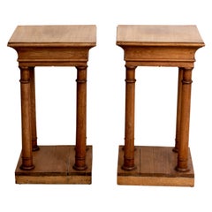 Pair of Bleached Walnut Side Tables