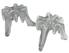 Pair of Blenko Candleholders
