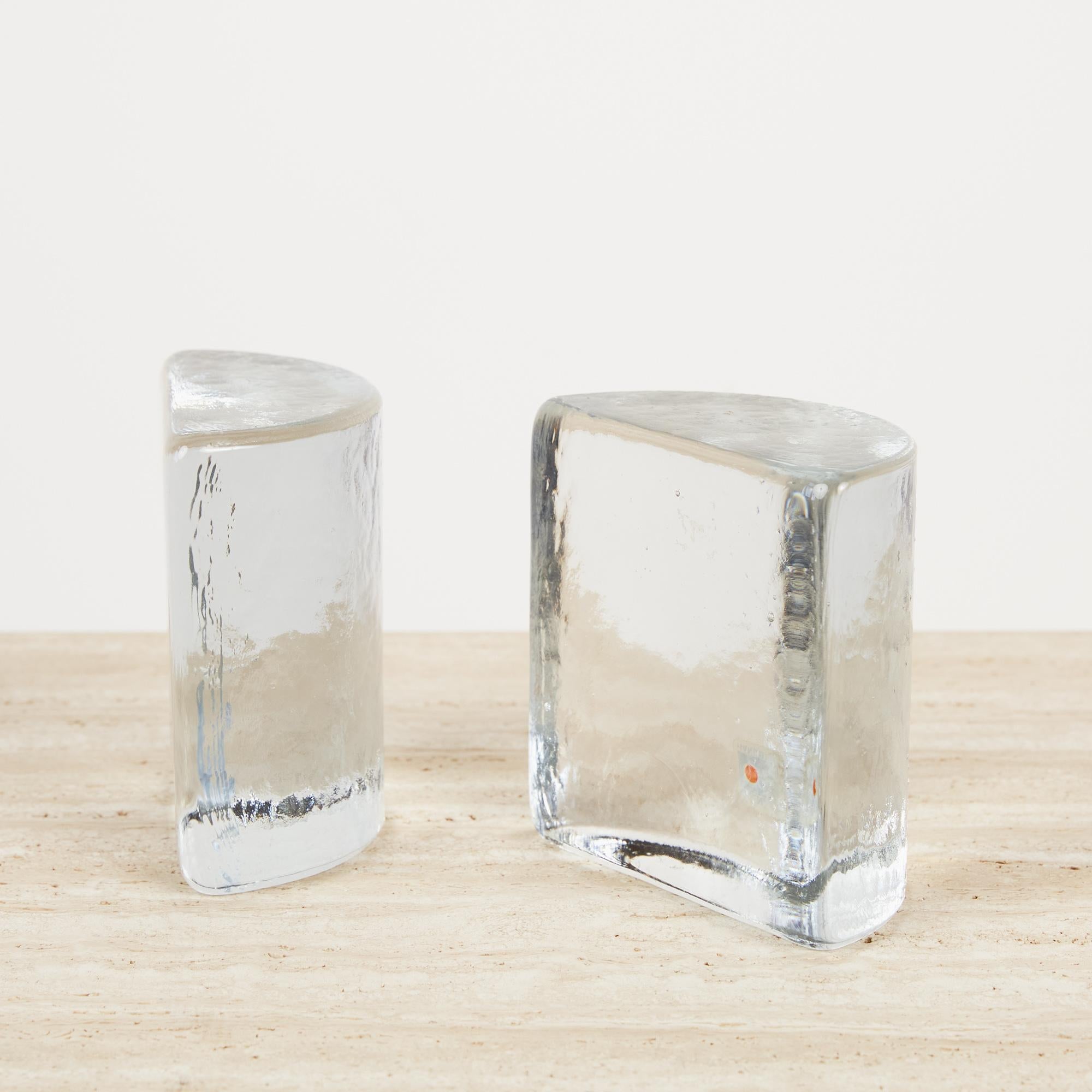 Modern Pair of Blenko Glass Bookends