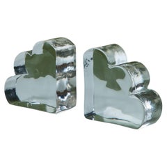 Pair of Blenko Glass Cloud Bookends