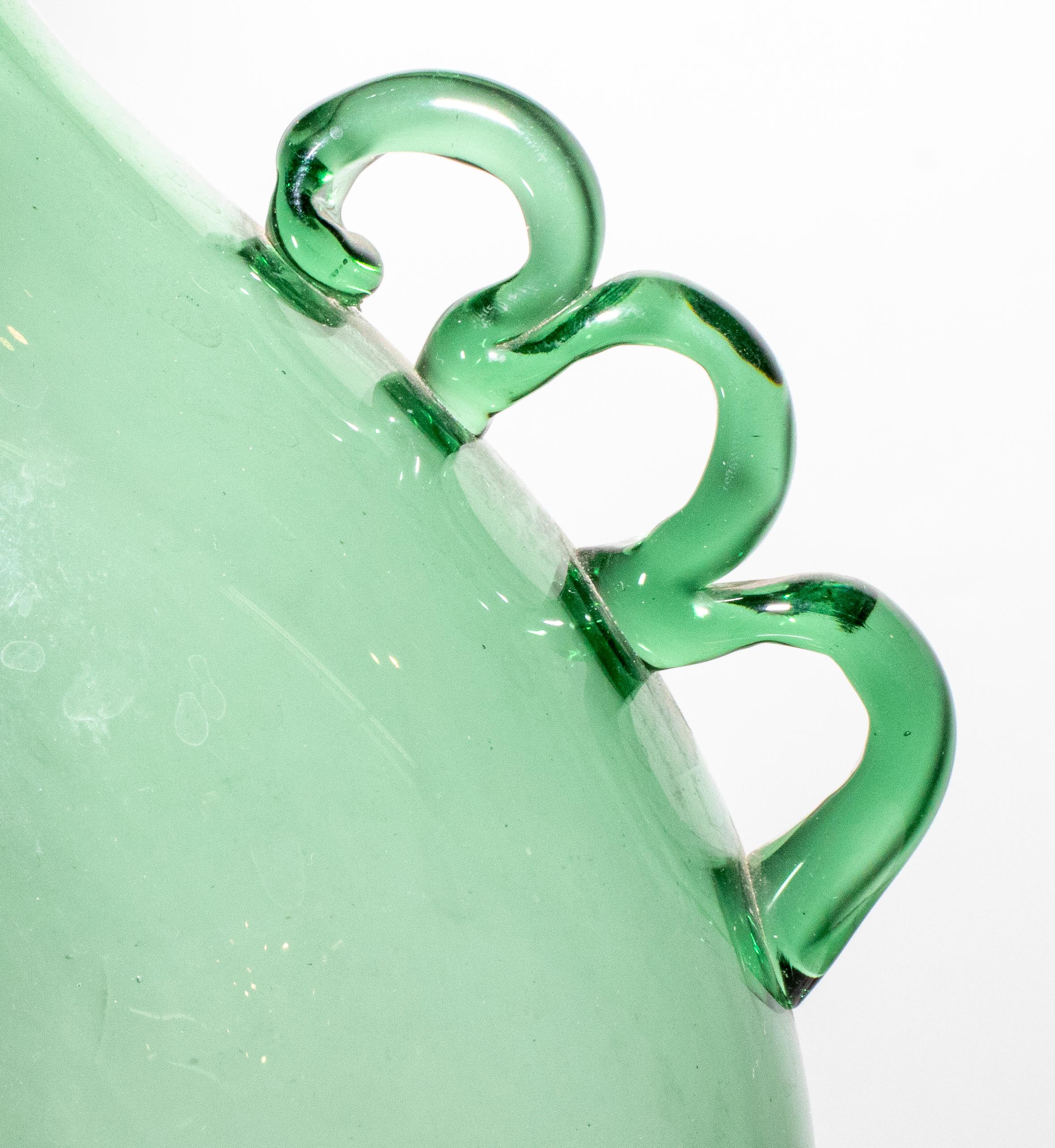 vintage green wine decanter