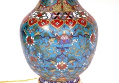 Pair of Bleu Background Cloisonné Enamel, Gilt Bronze Mount, 19th Century