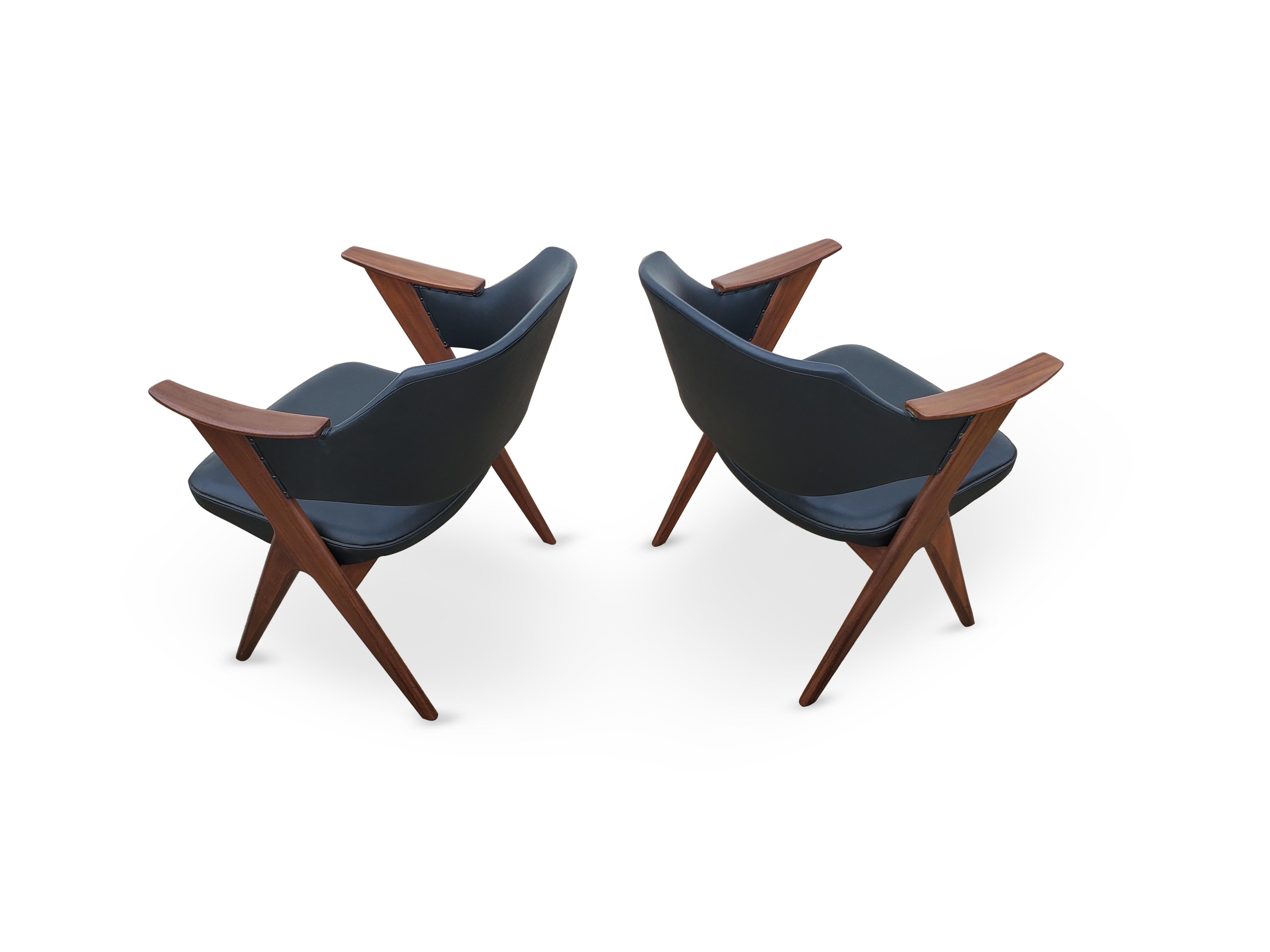 Paire de chaises 'Blinken' de Rastad & Relling pour Hjellegjerde Mobler, Norvège en vente 3