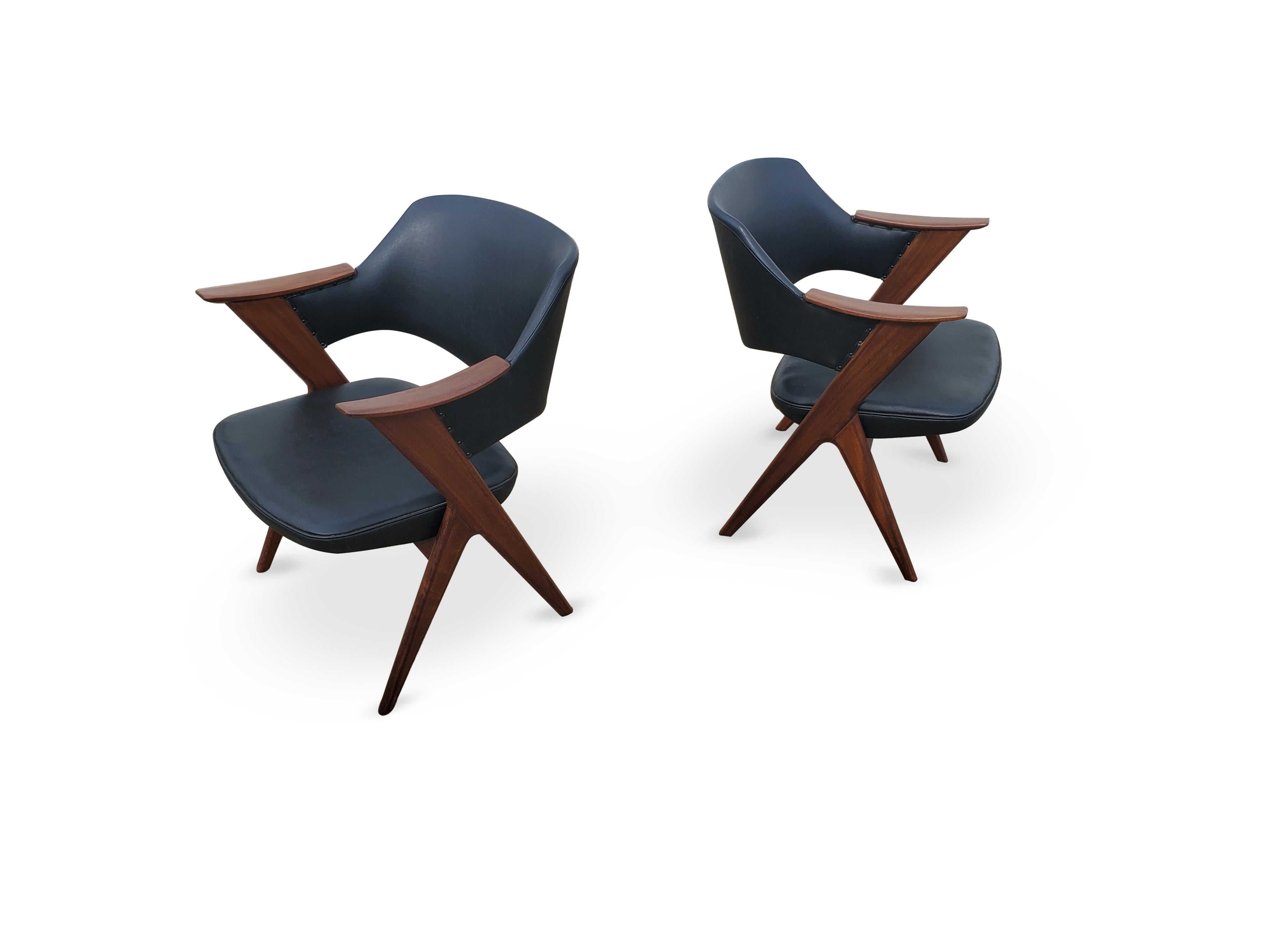 Paire de chaises 'Blinken' de Rastad & Relling pour Hjellegjerde Mobler, Norvège en vente 4