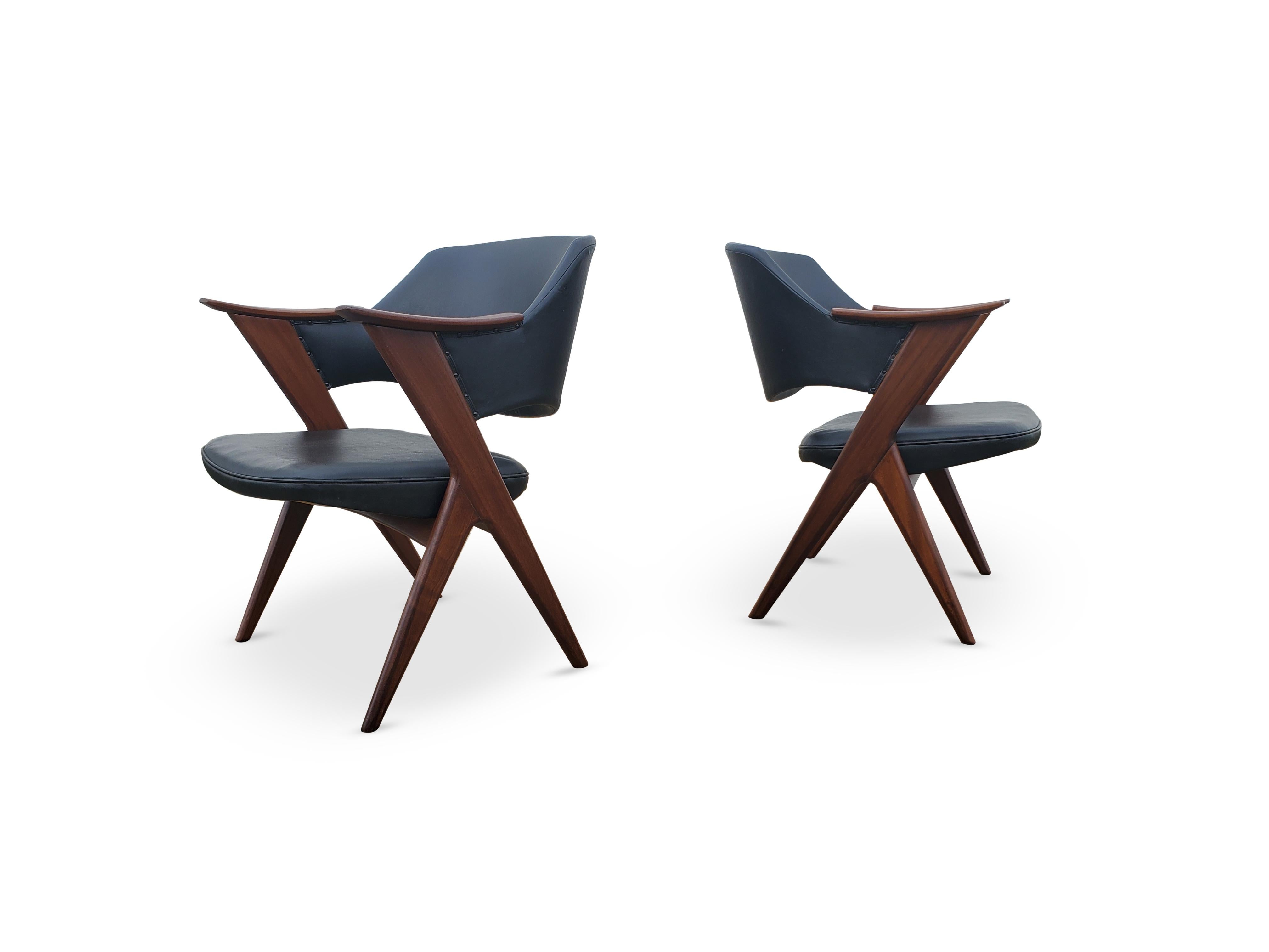 Paire de chaises 'Blinken' de Rastad & Relling pour Hjellegjerde Mobler, Norvège en vente 6