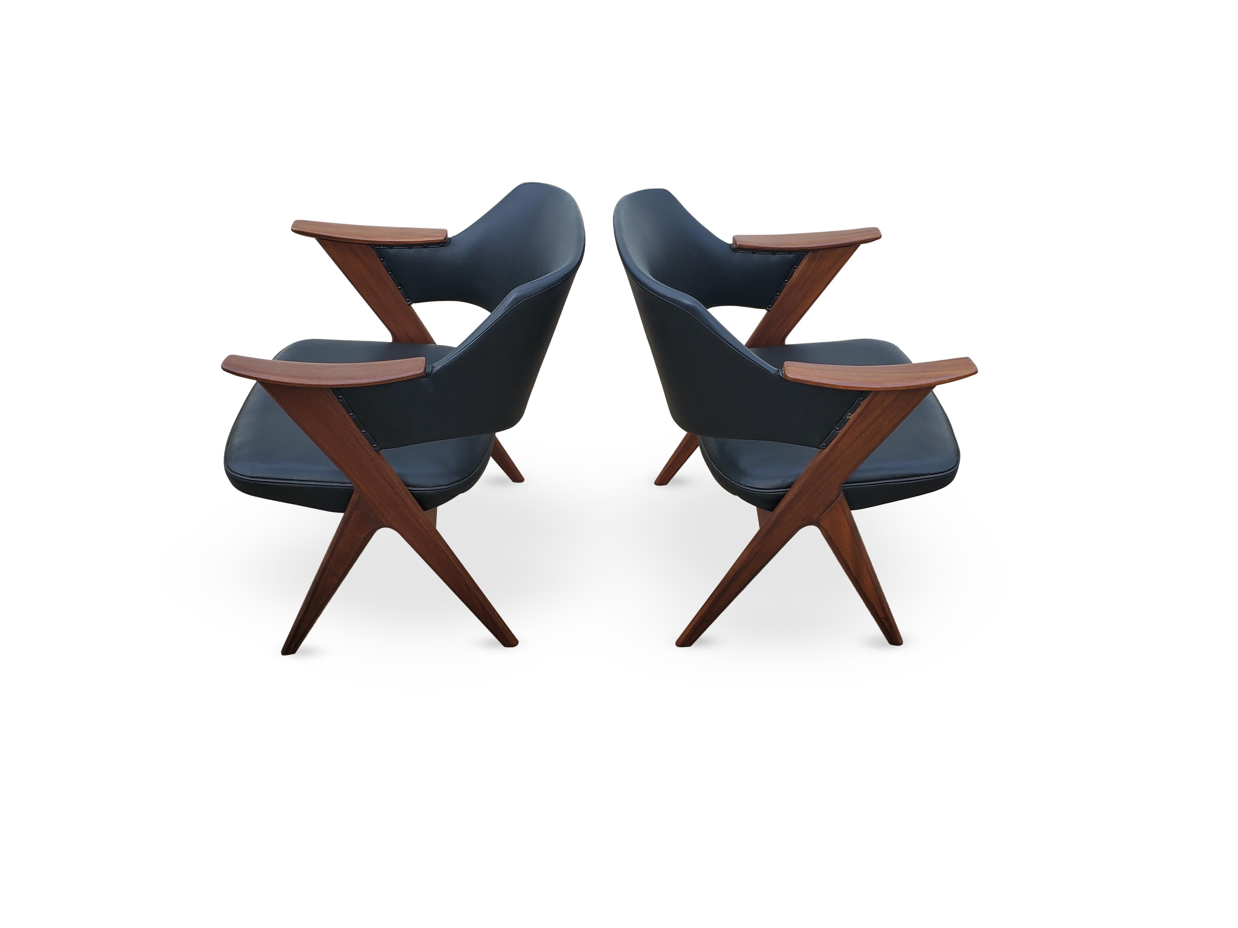 20th Century Pair of 'Blinken' Chairs by Rastad & Relling for Hjellegjerde Mobler, Norway For Sale