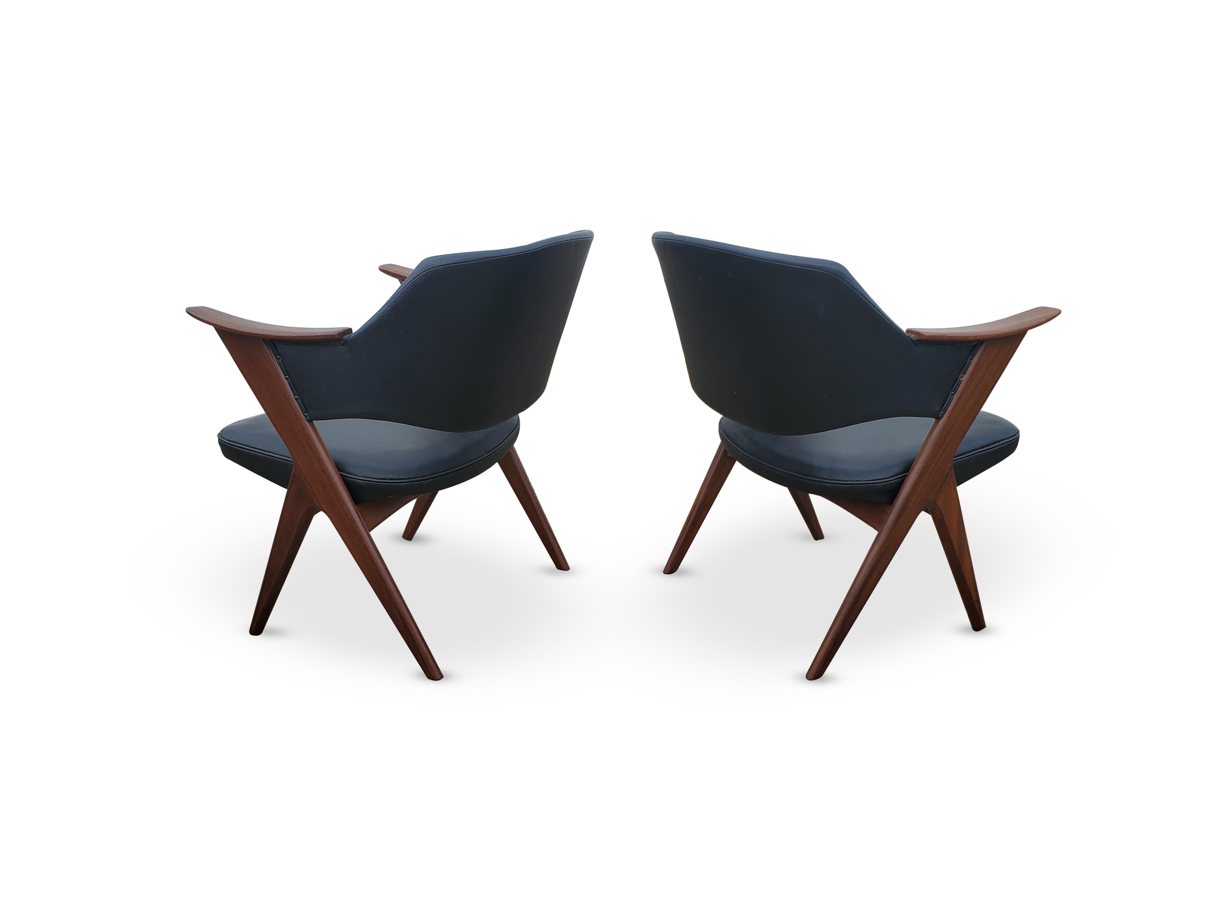 Paire de chaises 'Blinken' de Rastad & Relling pour Hjellegjerde Mobler, Norvège en vente 1