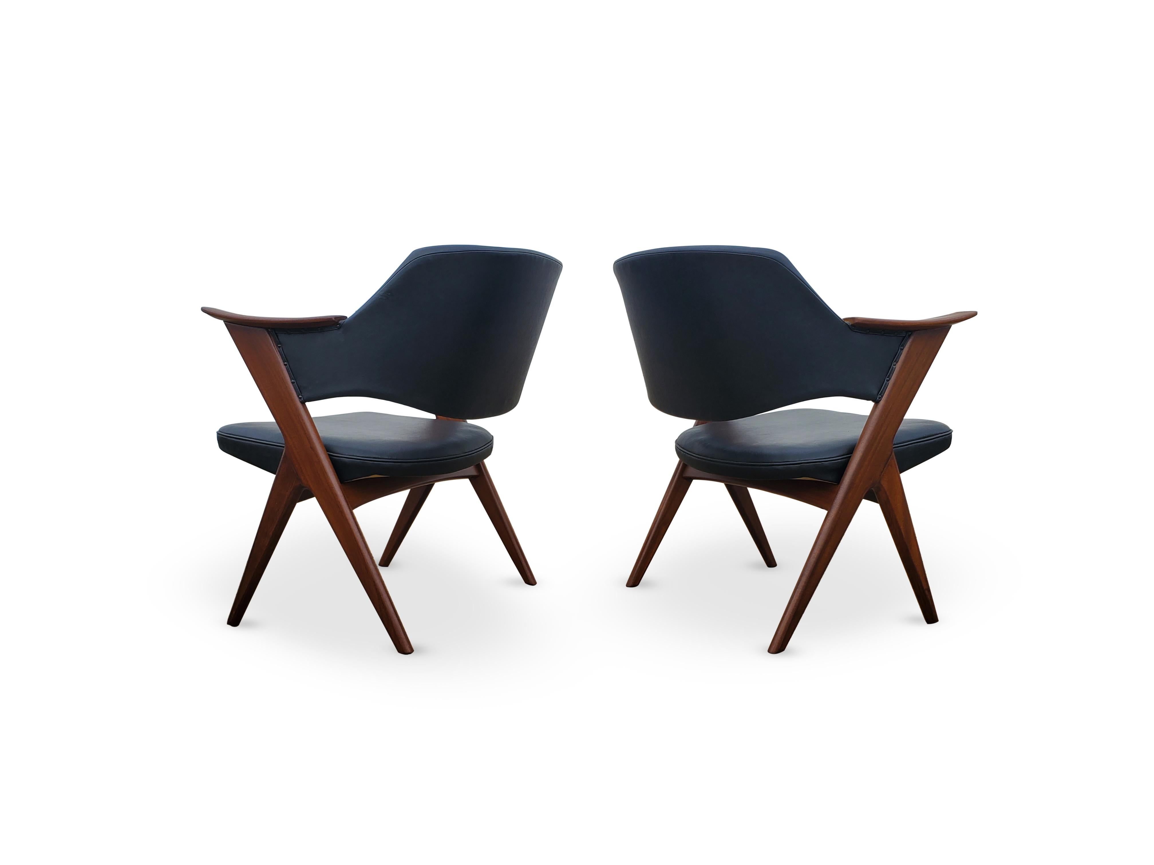 Paire de chaises 'Blinken' de Rastad & Relling pour Hjellegjerde Mobler, Norvège en vente 2