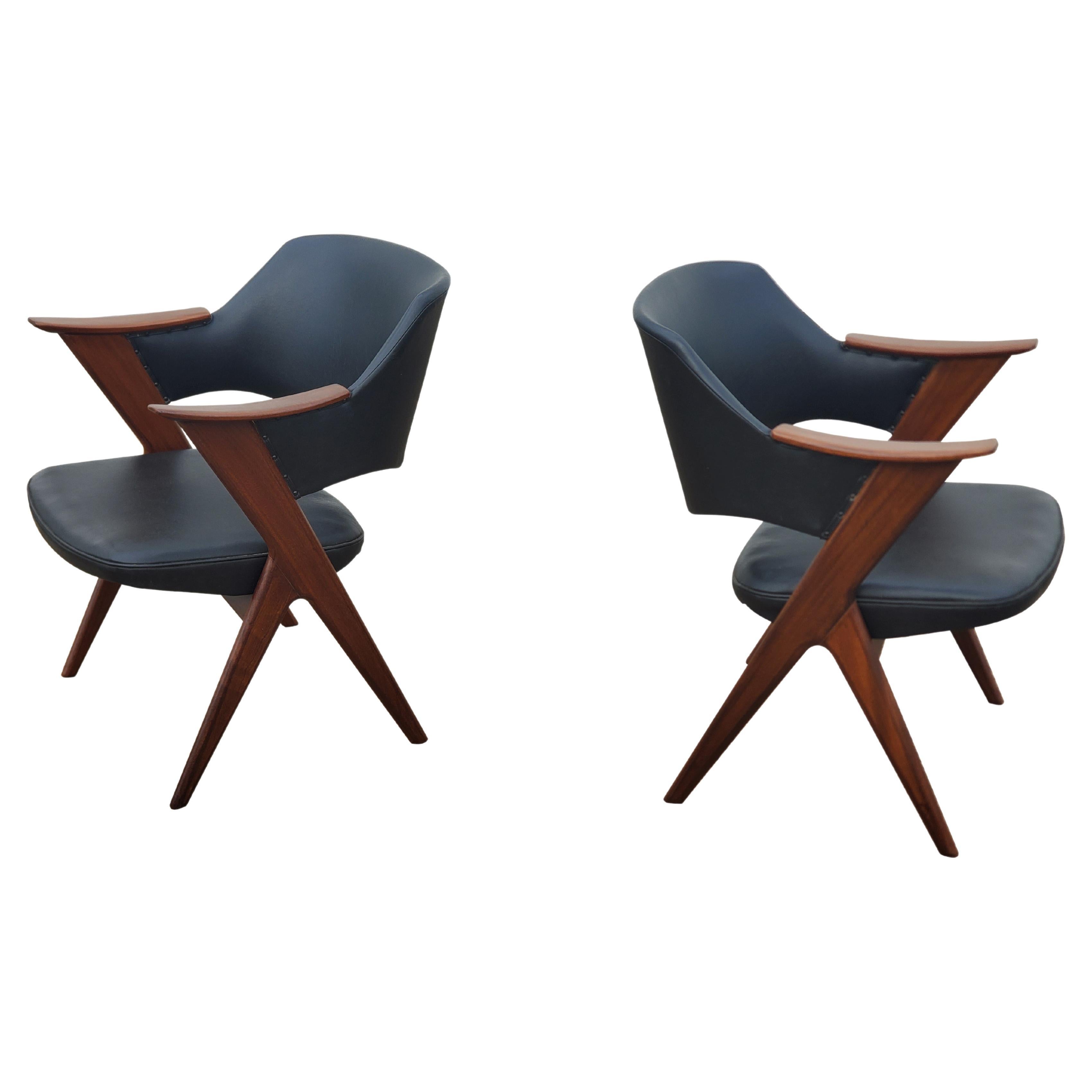 Ein Paar „Blinken“-Stühle von Rastad & Relling für Hjellegjerde Mobler, Norwegen