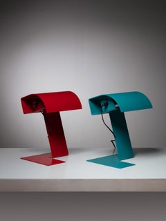 Paar Metall-Tischlampen „Blitz“ von Trabucco, Vecchi und Volpi, Italien, 1970er Jahre