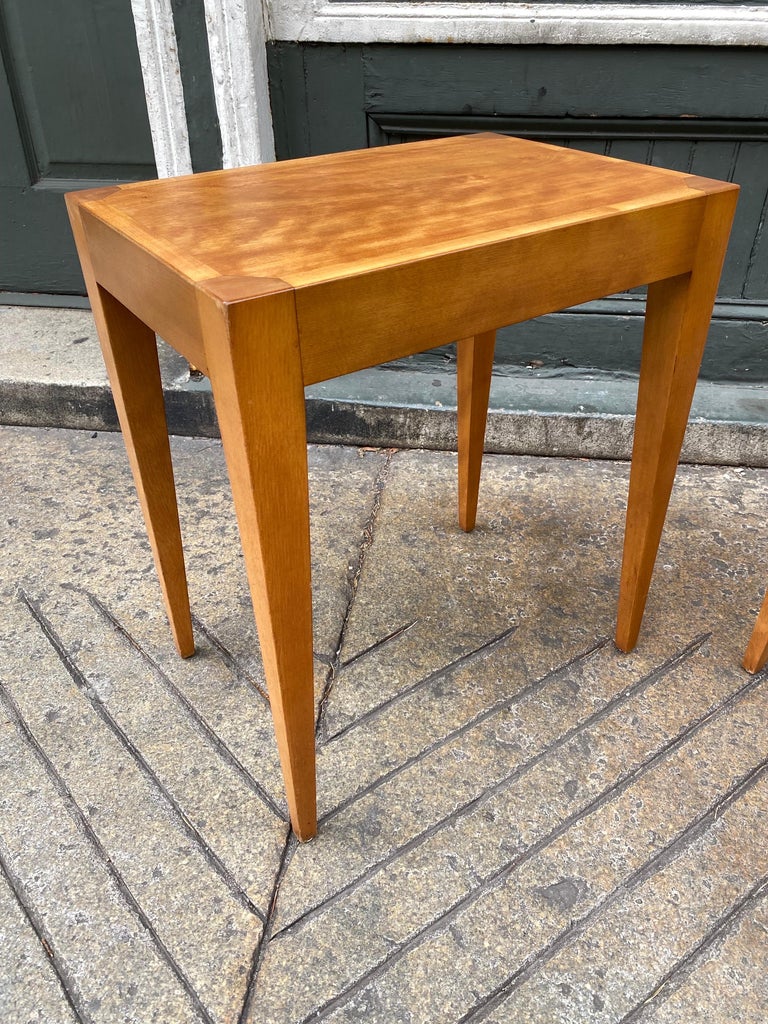 Pair of Blond Endtables/ Night Tables For Sale at 1stDibs