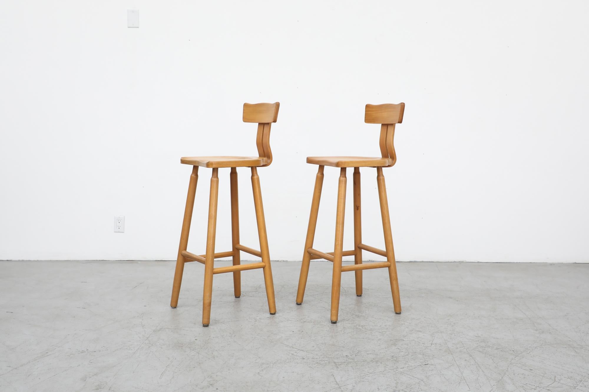 oak bar stools with back