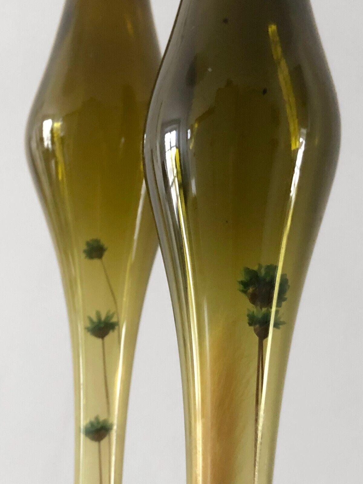 A PAIR OF BLOWN GLASS BOTTLES, In the spirit of CLAUDE MORIN, France 1960 For Sale 3