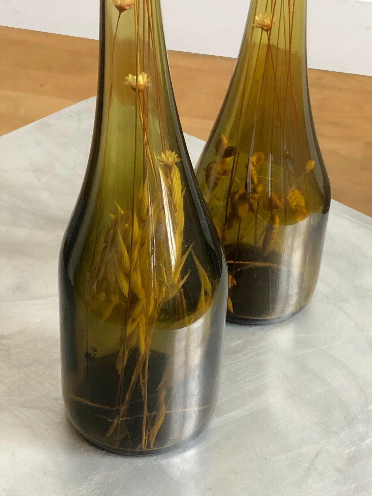 Paire de BLOWN GLASS BOTTLES, dans l'esprit de CLAUDE MORIN, France 1960 en vente 4
