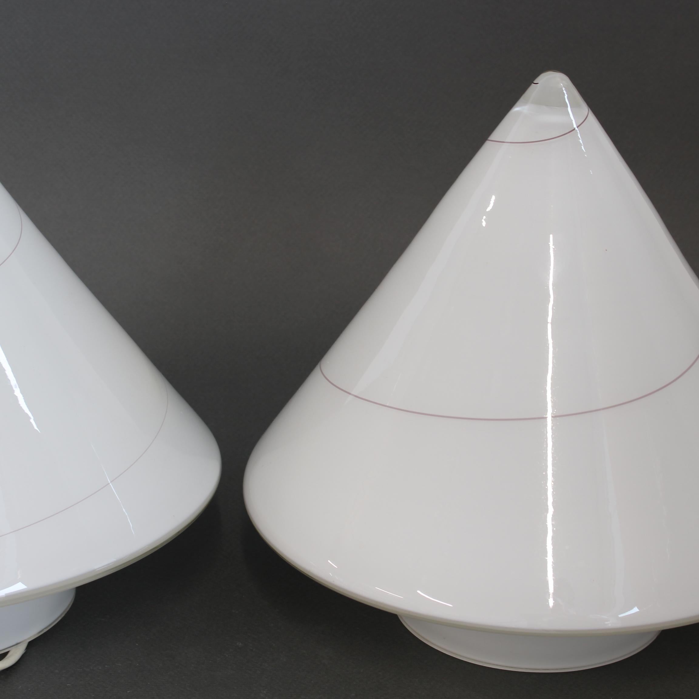 Paire de lampes de table à champignon en verre soufflé de Murano (vers les années 1970) en vente 5