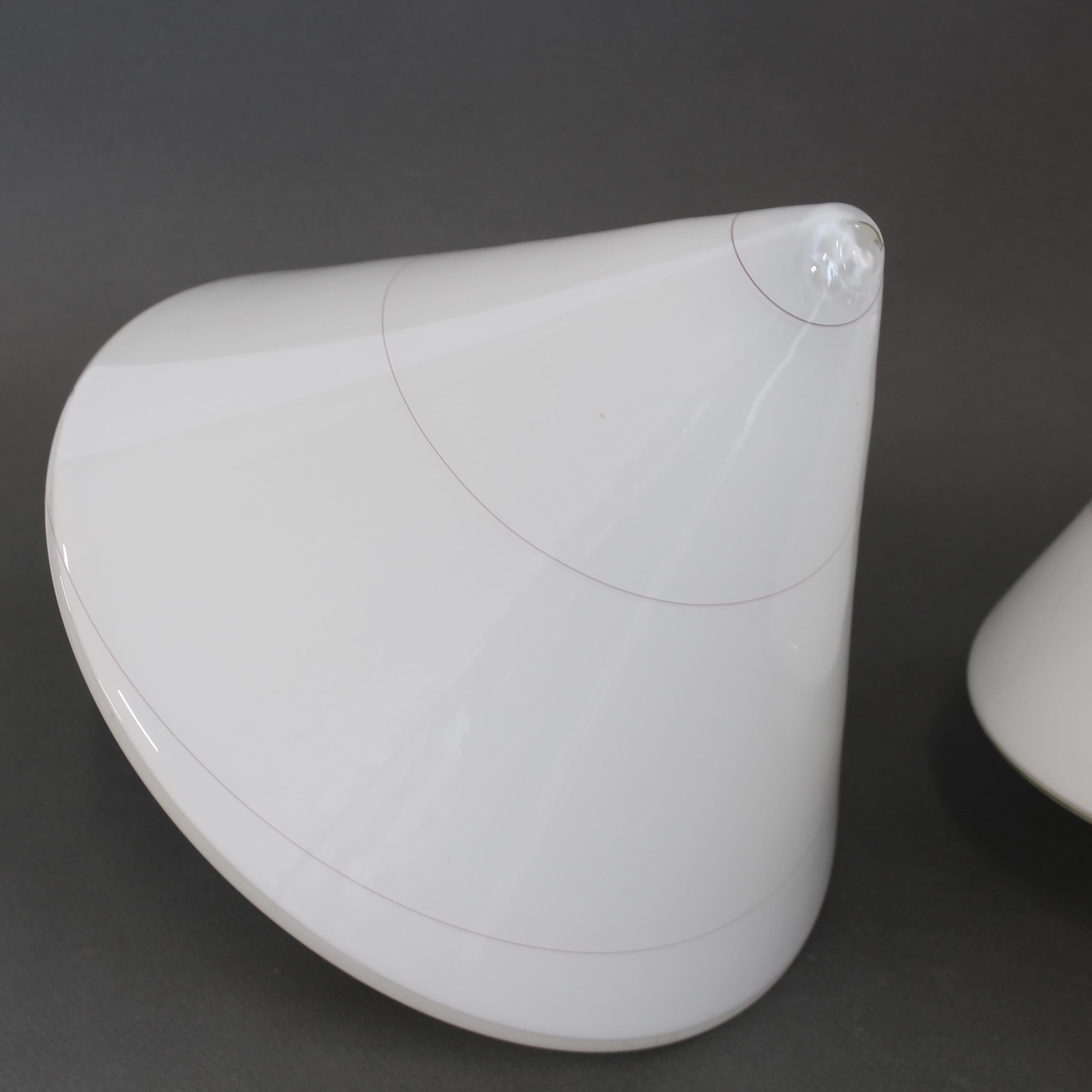 Paire de lampes de table à champignon en verre soufflé de Murano (vers les années 1970) en vente 6