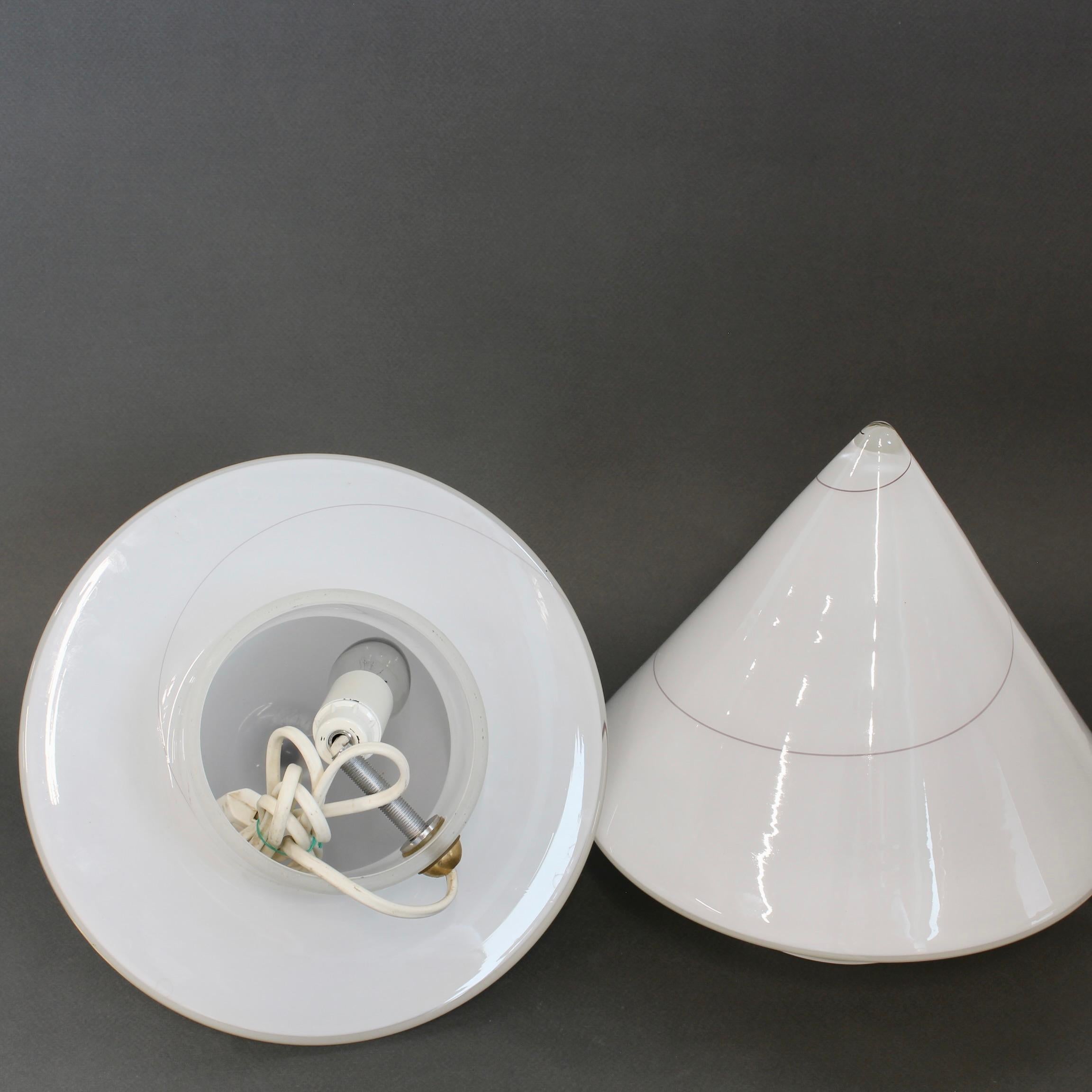 Paire de lampes de table à champignon en verre soufflé de Murano (vers les années 1970) en vente 12