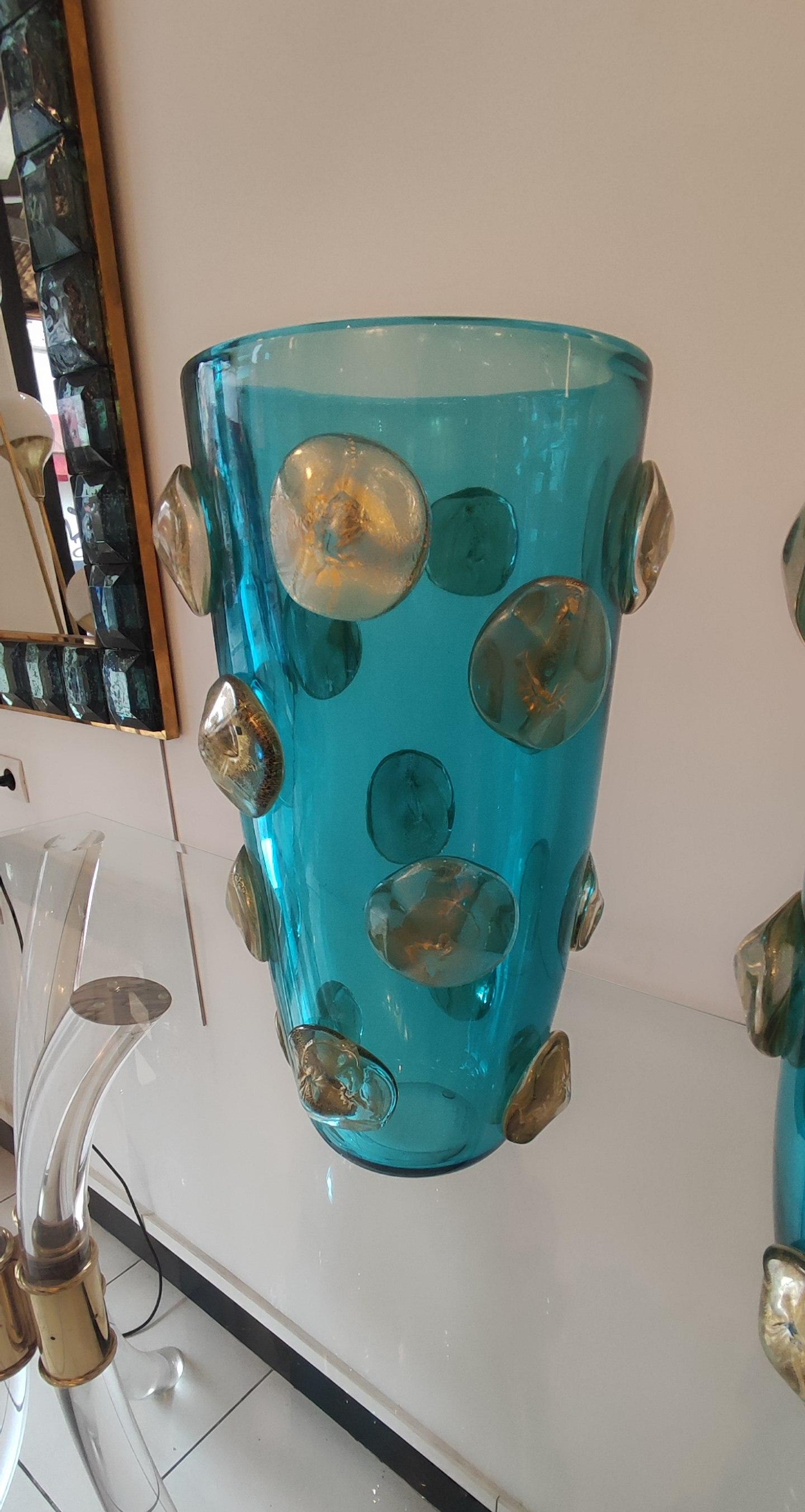 Paar Vasen aus geblasenem Murano-Glas im Angebot 6