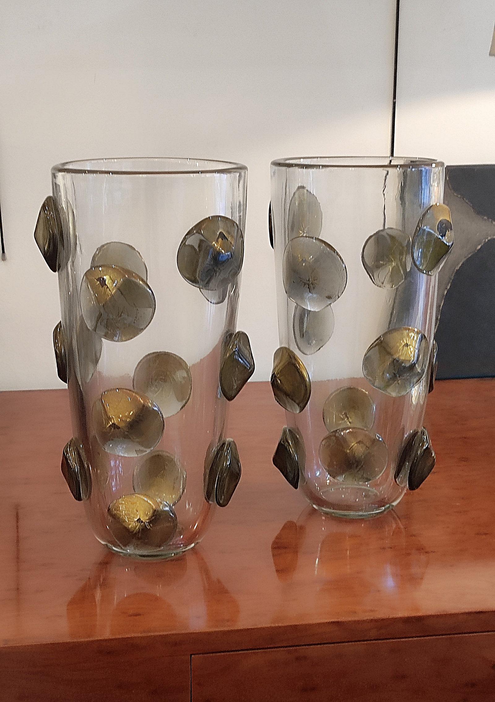 Pair of Blown Murano Glass Vase 9