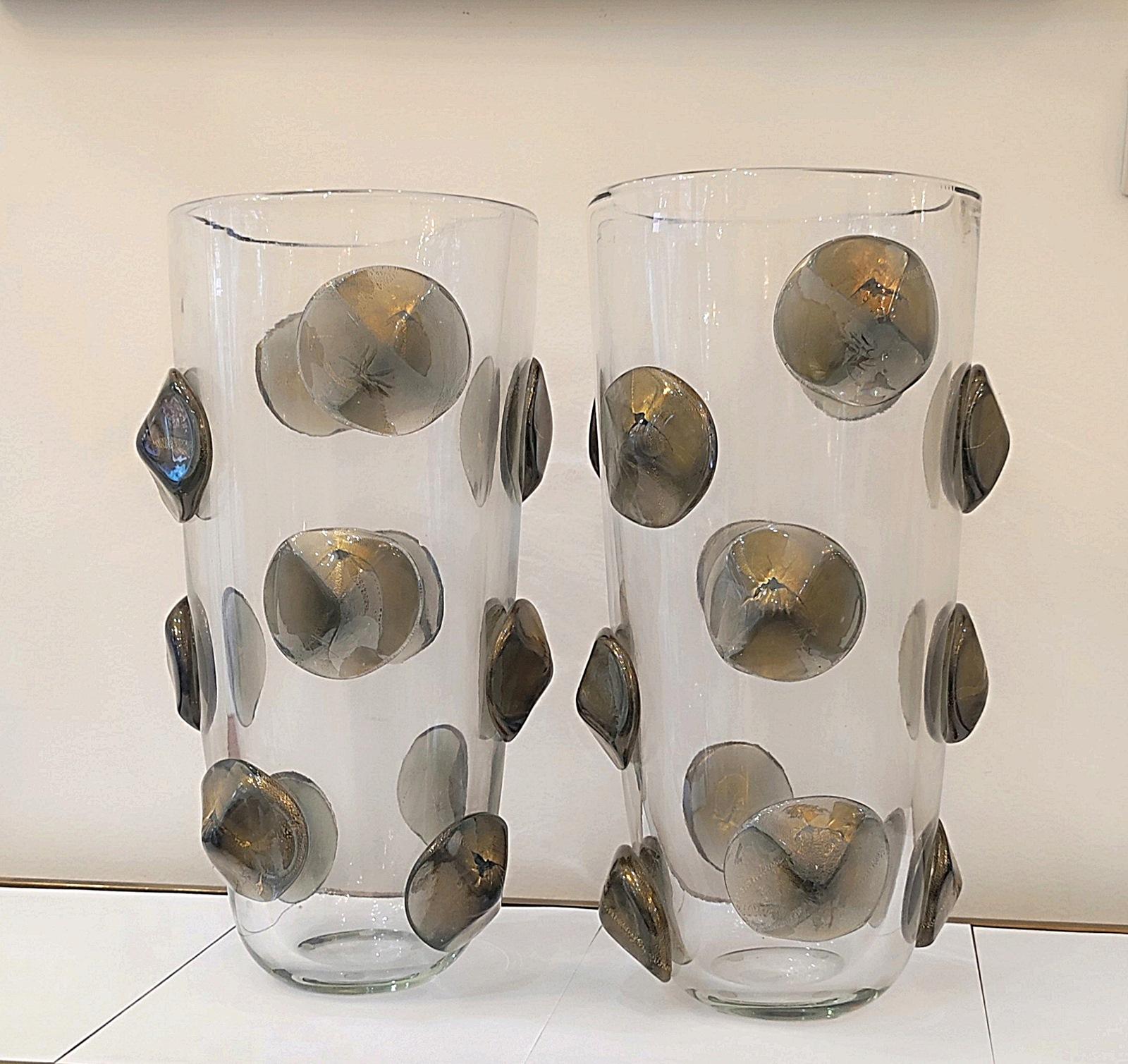 Pair of Blown Murano Glass Vase 1