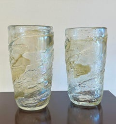Paar Vasen aus geblasenem Murano-Glas