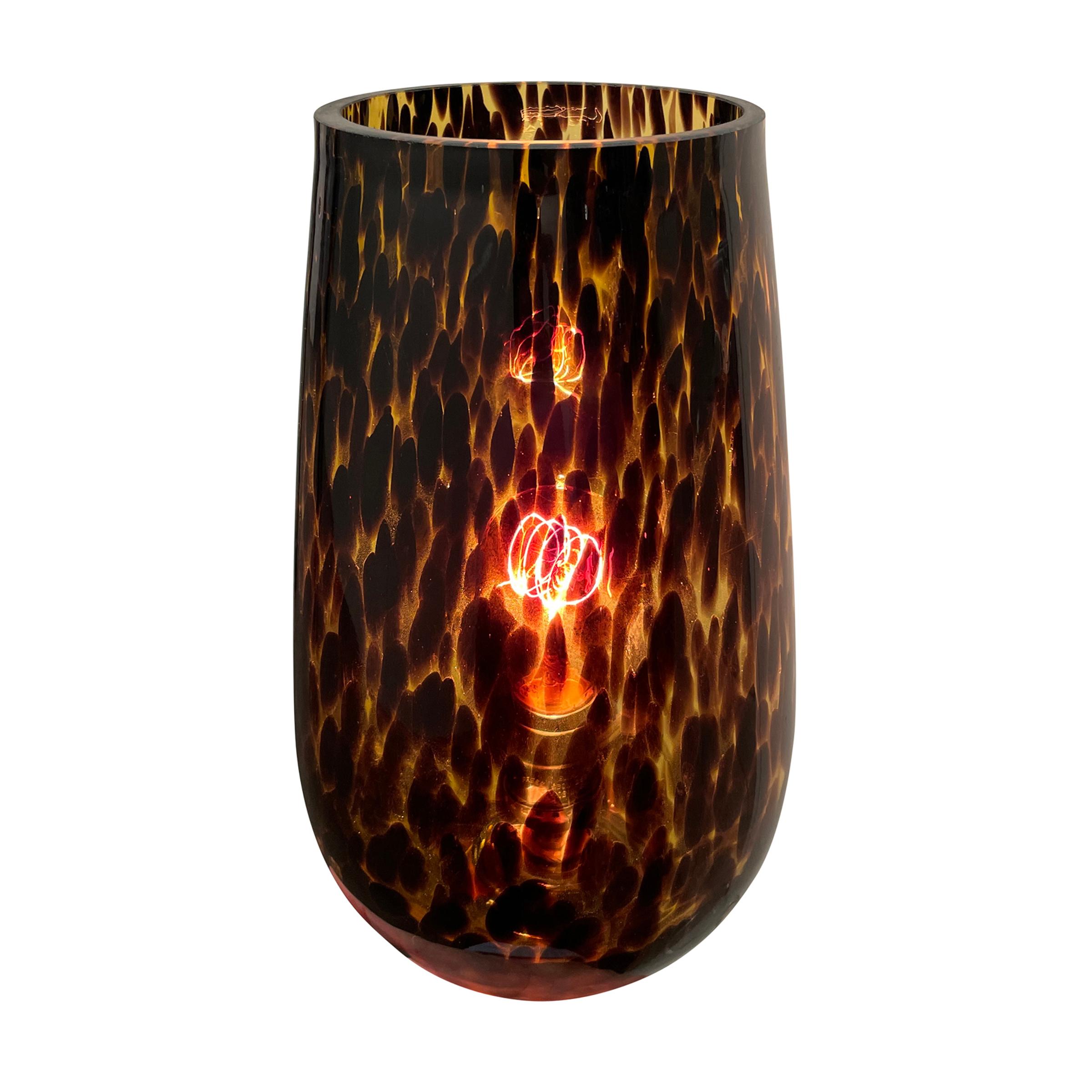 Pair of Blown Tortoise Glass Lamps 4
