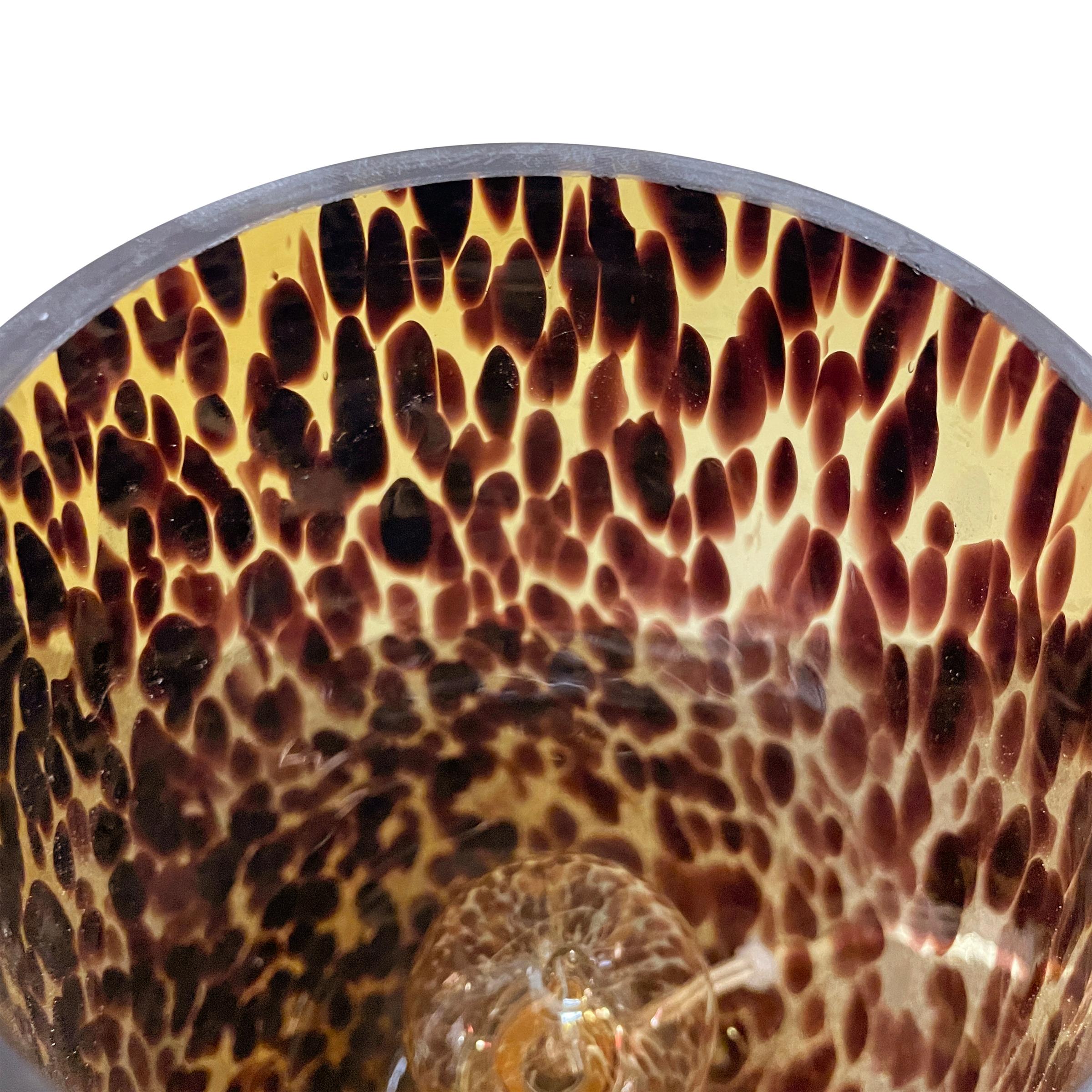 Pair of Blown Tortoise Glass Lamps 7
