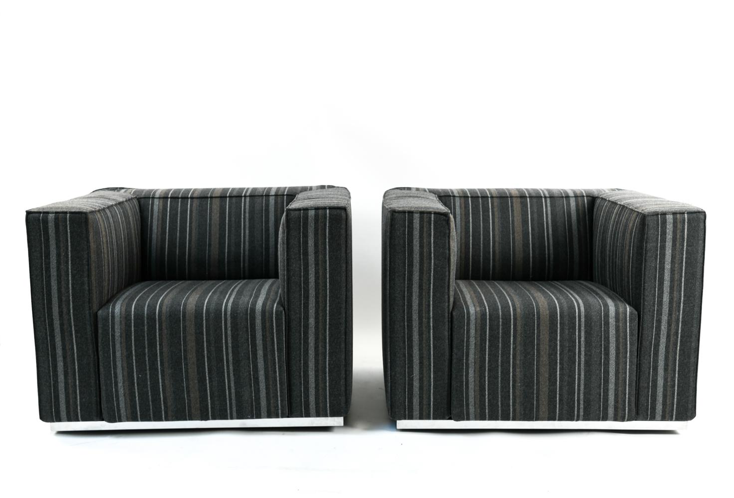 Upholstery Pair of Blox Armchairs by Cassina