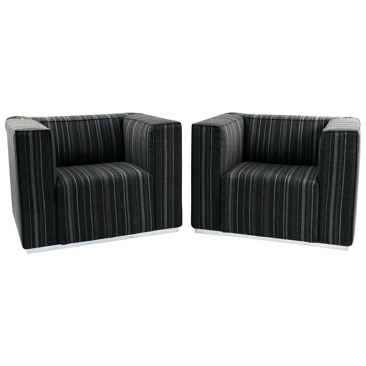 Pair of Blox Armchairs by Cassina