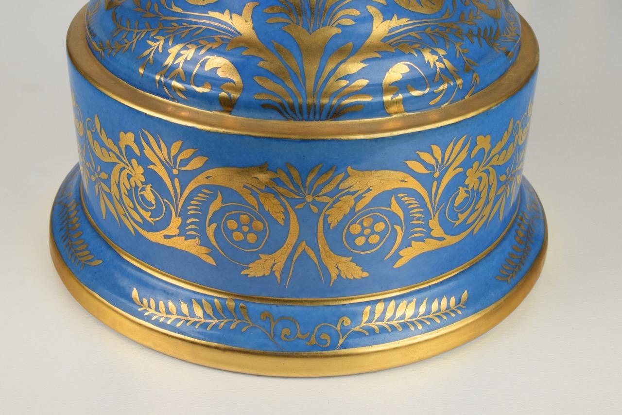 Pair of Blue and Gold Porcelain Vases 5