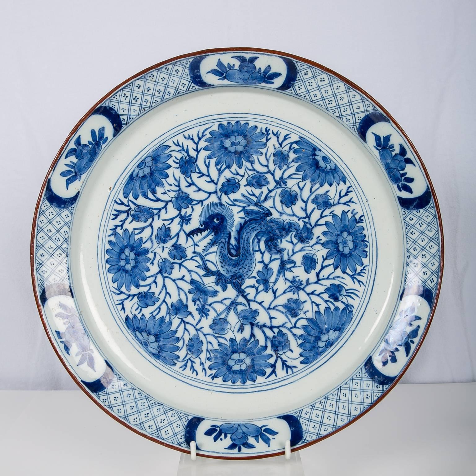 Dutch Pair of Blue and White Delft Chargers
