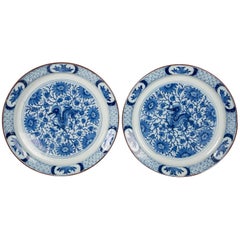 Pair of Blue and White Delft Chargers