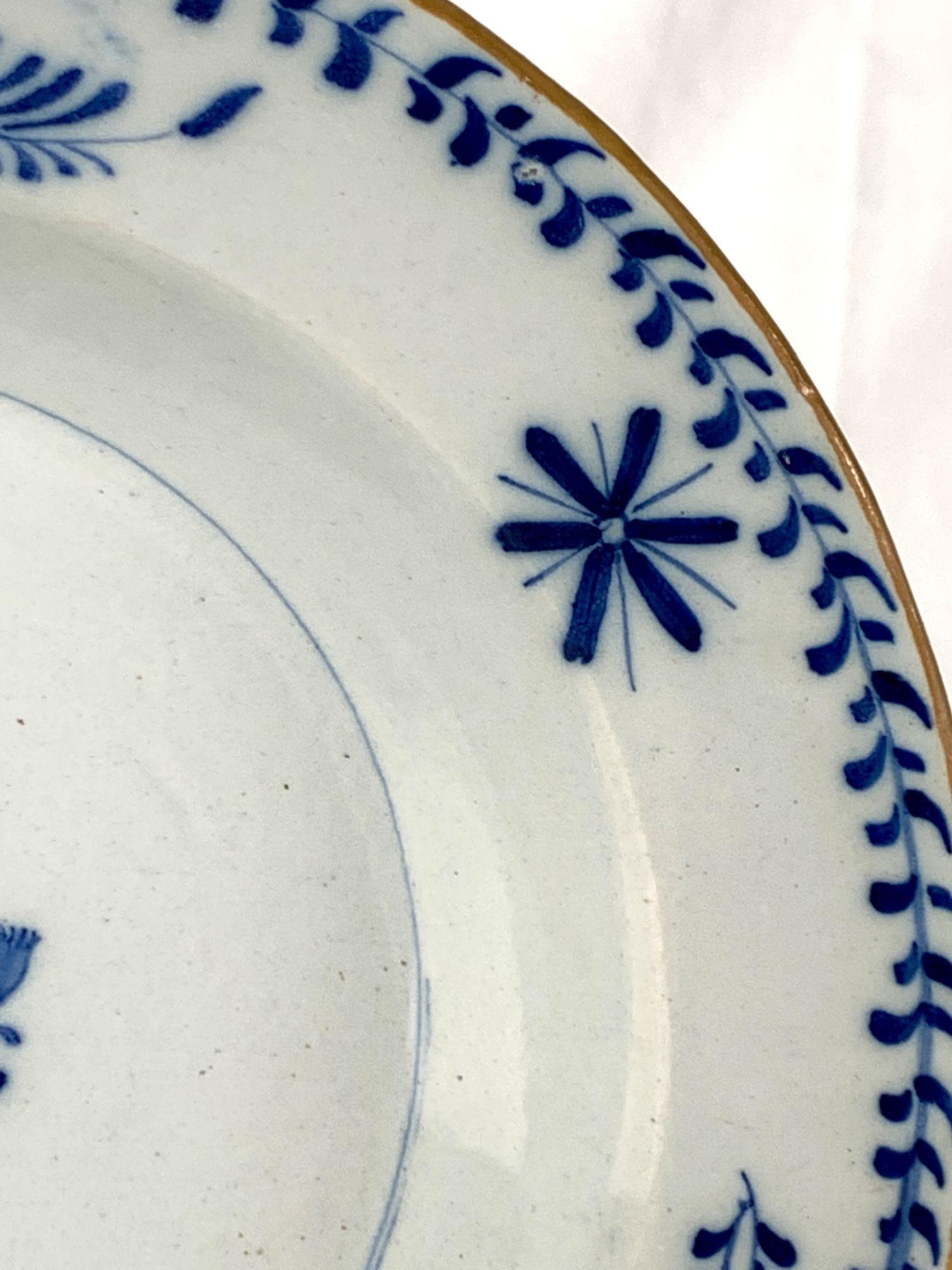Pair of Blue and White Delft Shallow Bowls Netherlands circa 1770 2
