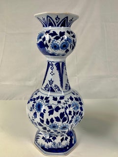 Pair of Blue and White Delft Vases